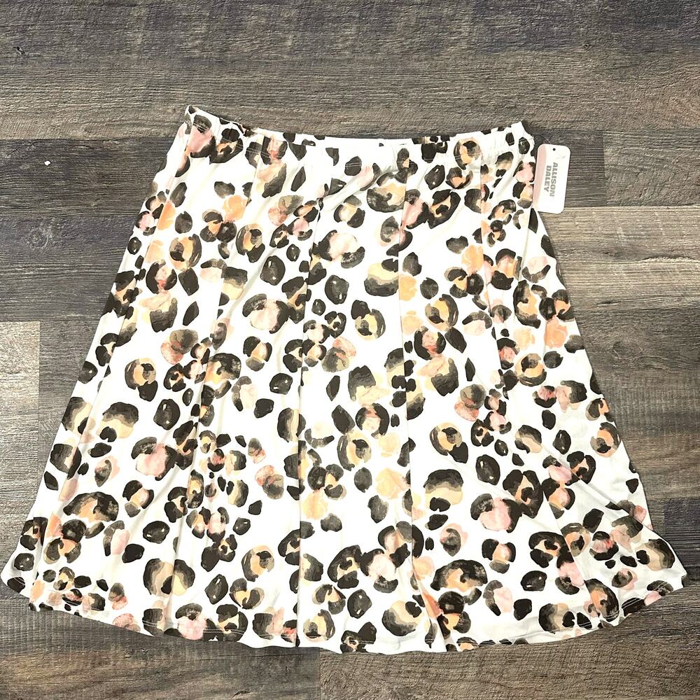 Allison Daley Women's Multicolor Printed Elastic Waist Mini Skirts Size 18 NWT